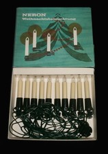 ORIGINAL DDR NERON Lichterkette Baumschmuck + 2 Ersatzkerzen TOP ZUSTAND!