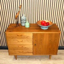 kleines 60er Jahre Sideboard 100cm Kommode Nußbaum Teak mid century 4 Schubladen