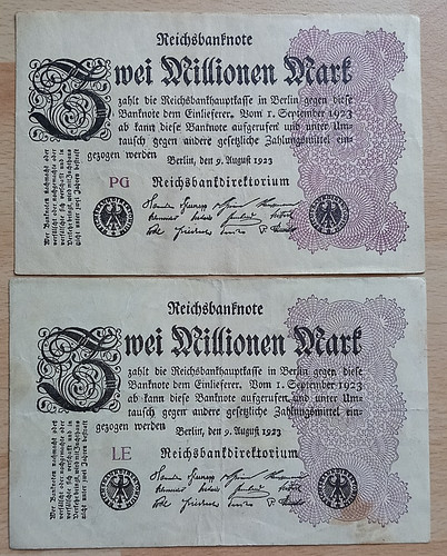 Reichsbanknoten 2 - 2,