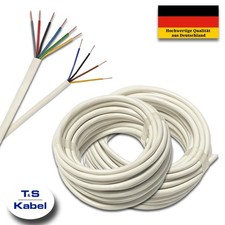 Klingelleitung YR 4X0,8 mm/6X0,8 mm² Signalübertragung Klingel Kabel Weiß Kupfer
