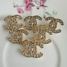 Gold 4er Set CHANEL CC Knöpfe