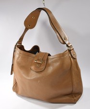 edle ESCADA Schultertasche Handtasche braunes echt Leder Damen Shopper Beutel