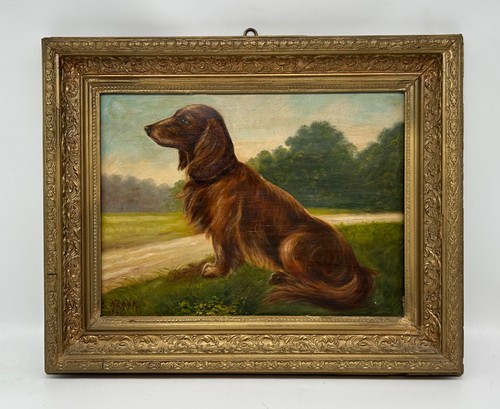 ölbild hunde porträt - Ölbild,
