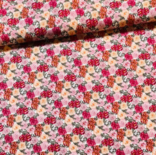 Stoff Meterware Baumwollstoff Patchwork 50 cm Rosenmuster Vintage Rosen