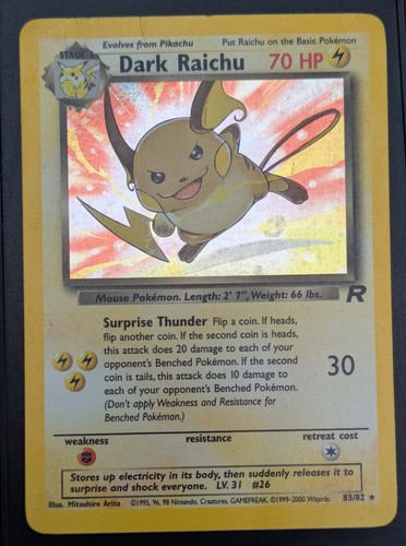 Pokemon karte dark - pokemon, raichu