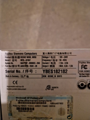 Fujitsu siemens scenic w600 - fujitsu,
