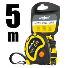 REBEL® 5m / 5meter Maßband - Rollmaßband Messband Bandmaß Rollmeter m. Rücklauf