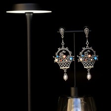 Ohrringe Stecker Silber Korb