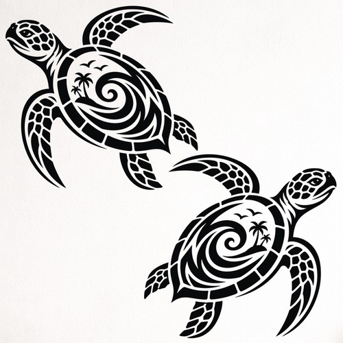 Sea turtle auto campervan - turtle,