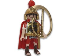 PLAYMOBIL RÖMISCHE FIGUR MIT HORN CUSTOM ZENTURIO RÖMISCHER SOLDAT ROM REITEN