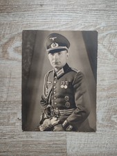 Soldat Kamerad Portrait Orden Abzeichen Wehrmacht 2.WK (15x20) Orig. Großes Foto