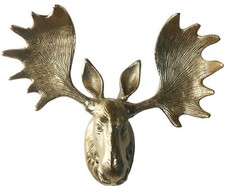 Deko Geweih Elchkopf "gold"