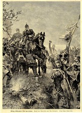 Th. Rocholl König Wilhelm`s Ritt um Sedan n. e. historischen Zeichnung v.1899