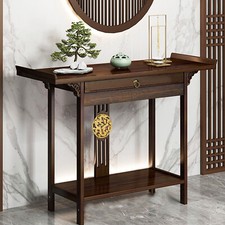 Antik Konsolentisch Holz Beisteltisch Sideboard Flurtisch mit Schublade Vintage