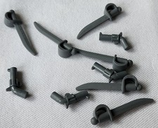 10 x Lego Piratenwaffen ( siehe Foto ) in Dunkelgrau