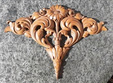 Echte Holzschnitzerei, Sopra Porta, Applikation f Möbel, Schrank, Wand-Deko 