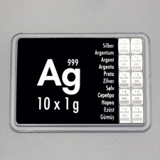 Silbertafel Silberbarren