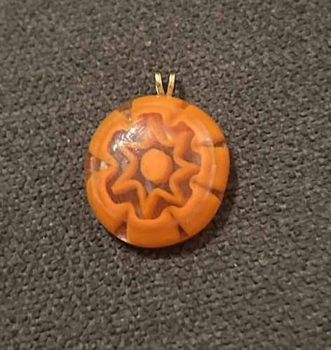 Runder glasanhänger orange - runder,