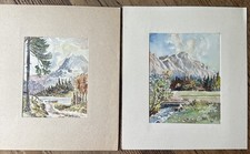 Franz MORO ? 2 Bilder Aquarell Pongratz Österreich 