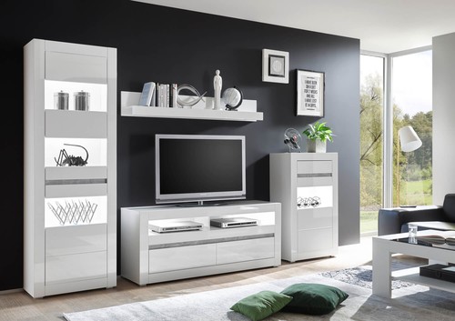 Wohnwand anbauwand mediawand - anbauwand,