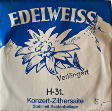 Edelweiss Harfenzither-Saite Münchner Stimmung Stahl/Rot Ton H Nr. 31 Hannabach