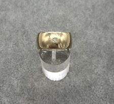 375/- 10ct Gelbgold Ring mit Diamant, Ringgröße 58, Welt Kontinent