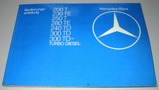 Betriebsanleitung mercedes 200 - mercedes,