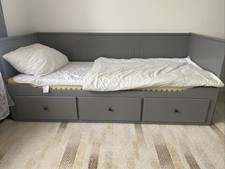 IKEA Bett Weiß, 90x200, mit Matratze, 3 Schubkästen