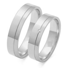 Sonderangebot Eheringe Trauringe 585 er Massiv Weißgold mit Brillanten ca.0,07Ct