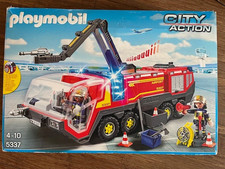 Playmobil Flughafenfeuerwehr 5337 -mit Blinklicht,vielen Teilen,Originalkarton