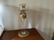 Saint Louis Kristallglas Kerzenleuchter Äzdekor,Goldbodüre