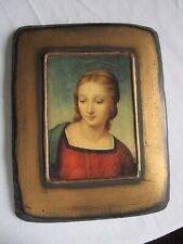 Ikone Heiligenbild Madonna Cardellin Raffael Goldrahmen 19h Weihnachtsgeschenk 