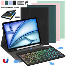 QWERTZ Beleuchtet Tastatur mit Schutzhülle für iPad 5/6/78/9/10th Air 4/5/6 Pro