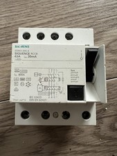 Siemens 5SM3346-4, FI-Schalter, 4-polig, 63A, 30mA, Typ B, Allstromsensitiv
