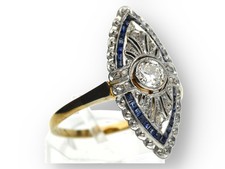 Diamant Saphir Ring Damen in