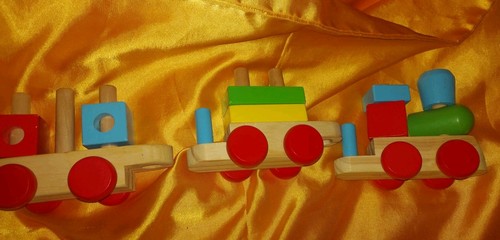 Holz eisenbahn zug - zug, set