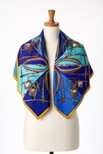 Hermès Silk Scarf Blue