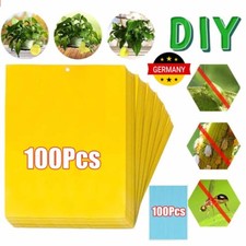 100x Gelbtafeln Gelbsticker Gelbtafel Fruchtfliegen Falle Insektenfalle Fliegen