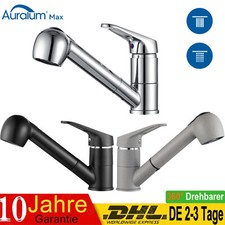 Küchenarmatur Wasserhahn Ausziehbar mit Brause Küche Mischbatterie Spültisch 