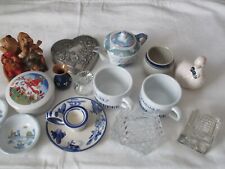 Konvolut kleines Geschirr Glas Zinn Figuren Sammeln f.Setzkasten Vitrine Deko ..
