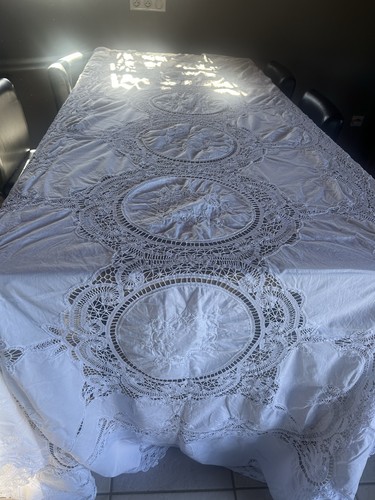 Tolle große alte tischdecke - tolle,