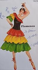 Schnittmuster Kostüm Fasching burda 9495 Spanierin Flamenco Gr. 38-42 
