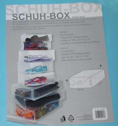 2er set schuh box - box, transparent
