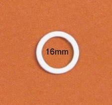 10 - 100 Gardinenringe weiß 16 x 21mm Kunststoffringe Raffhalter Ringe Vorhang