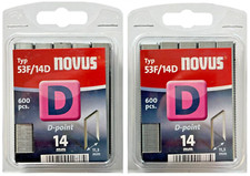 2x600 Tackerklammern Novus Typ D 53F 14mm 14 11,3mm D-Point Heftklammer 042-0654