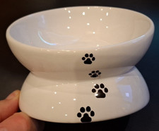 Trixie Katzen Keramiknapf weiß, ergonomisch erhöht wenig benutzt