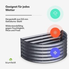 Hochbeet Stahl Blumenkübel Pflanzkasten Garten Terrasse Rost/ Frostsicher Grau 