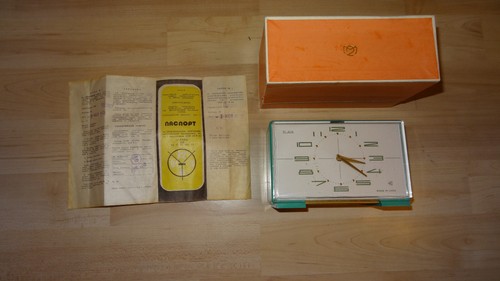 Vintage wecker uhr slava - uhr,