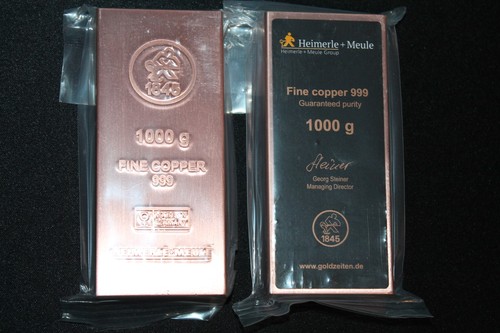 1kg kupferbarren heimerle - kupferbarren,