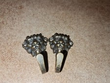 Handtuchhaken Löwen Köpfe Messing Medusa Lion King 2x Set Lot 3,7x1,8cm 